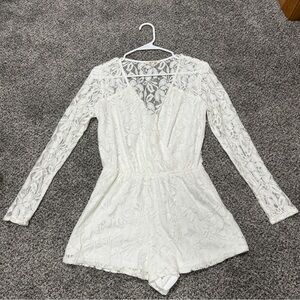 White Lace Romper